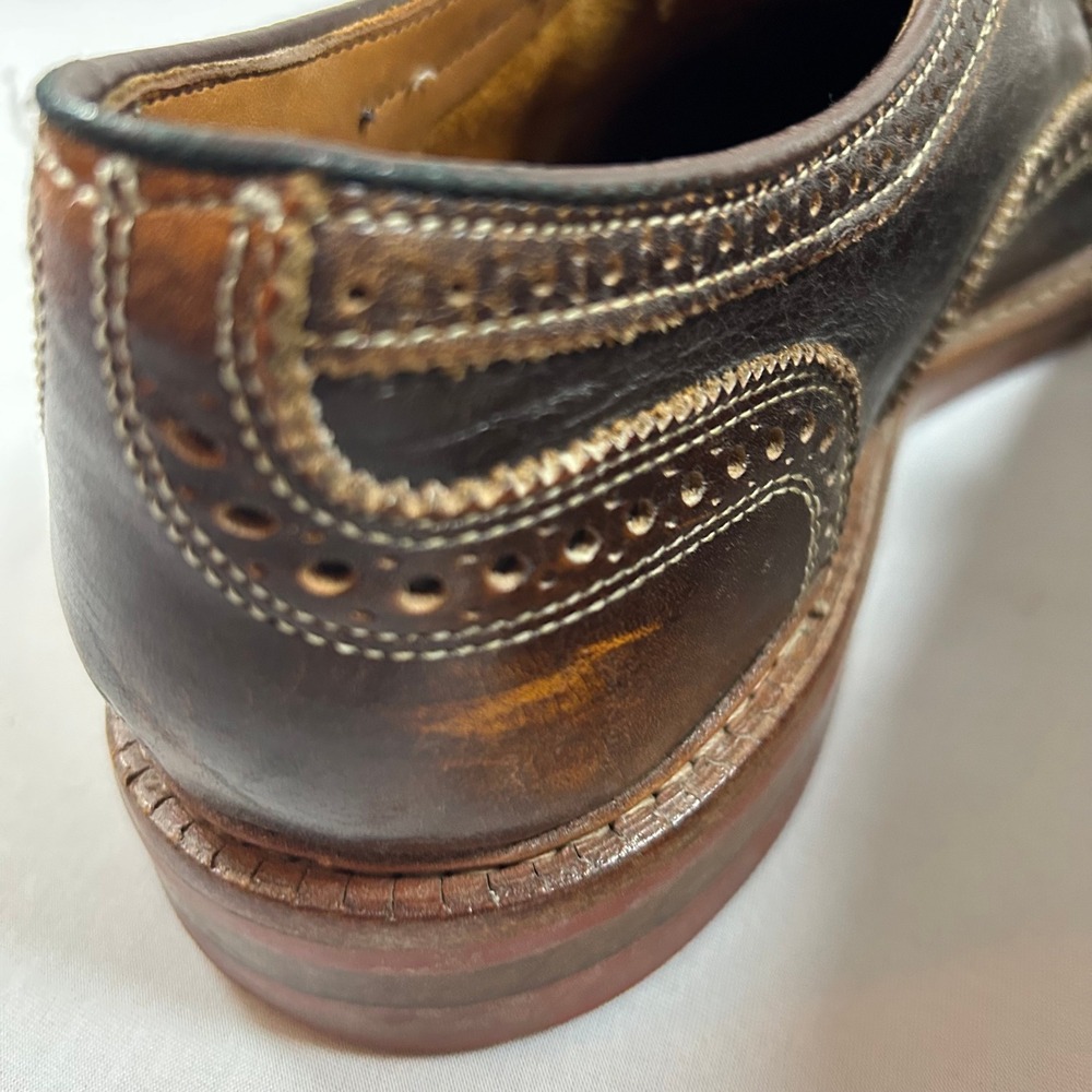 Allen Edmonds Shoes Mens 11.5D Brown Saddle Leather Strandmok Cap-Toe Oxford - Picture 7 of 11